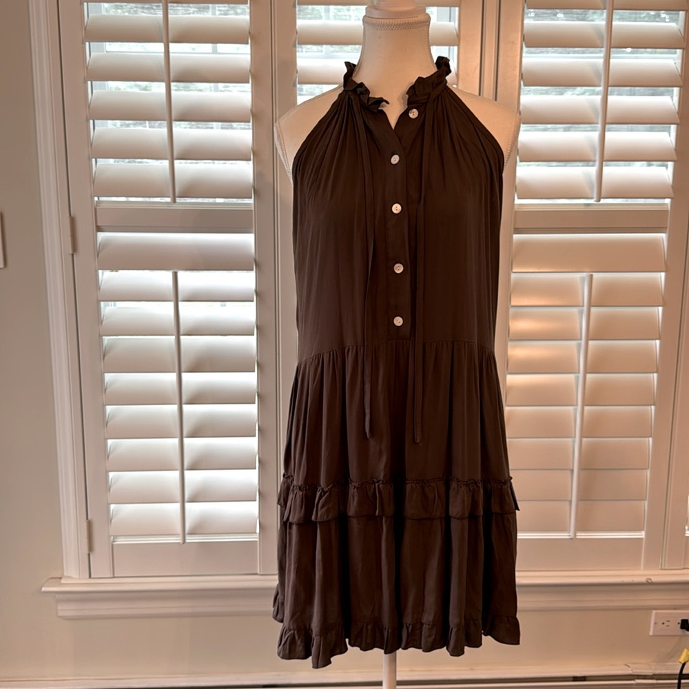 Brown Skemo Sleeveless Dress